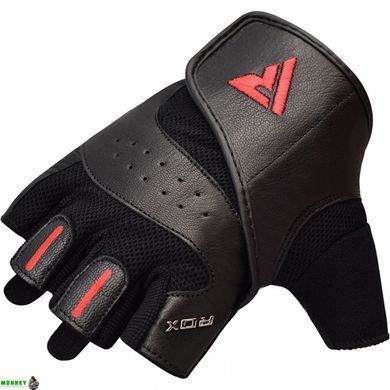 Рукавички для фітнесу RDX S2 Leather Black S