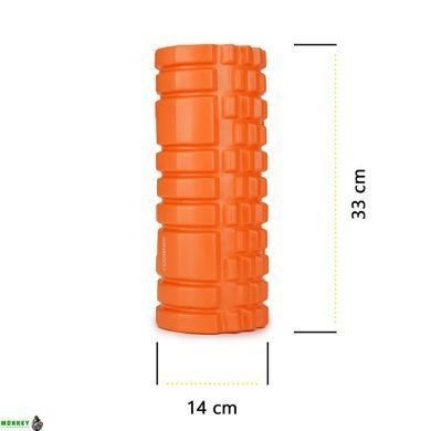 Массажный ролик Cornix EVA 33 x 14 см (валик, роллер) XR-0033 Orange