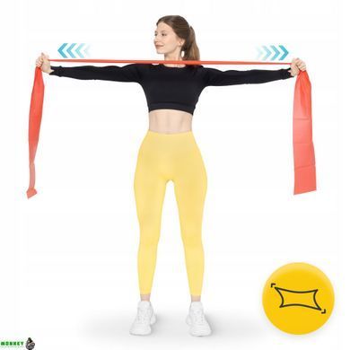 Лента-эспандер для спорта и реабилитации 4FIZJO Flat Band 200 х 15 cм 2-4 кг 4FJ0004