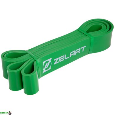 Резина для подтягиваний (лента силовая) Zelart FI-2606-4 (MD1353-4) POWER LOOP (размер 2080x44x4,5мм, жесткость L(23-54кг), зеленый)