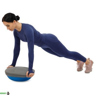 Балансировочная платформа BOSU FI-9996 Zelart серый-синий