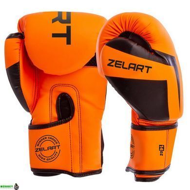 Перчатки боксерские Zelart BO-5698 Черный 6 унций