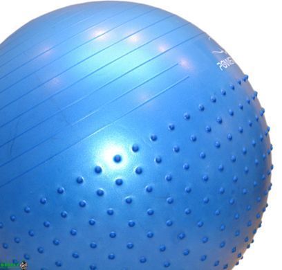 Мяч для фитнеса (фитбол) полумассажный PowerPlay 4003 &Oslash;65 cm Gymball Синий + насос