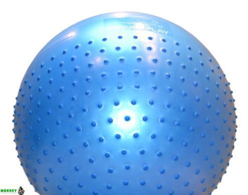 Мяч для фитнеса (фитбол) полумассажный PowerPlay 4003 &Oslash;65 cm Gymball Синий + насос