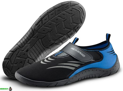 Аквашузи Aqua Speed ​​AQUA SHOE MODEL 27B 7608 чорний, сірий, синій Уні 36