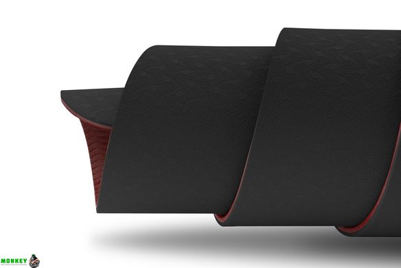 Коврик для фитнеса Hop-Sport TPE 0,6 см HS-T006GM черно-красный