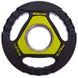 Блины (диски) полиуретановые Zelart TA-2677-1,25 51мм 1,25кг черный-салатовый