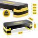 Степ-платформа 3-ступінчаста 4FIZJO 69 х 28 х 10-15-20 см Black/Yellow (P-5907739311436)