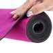 Килимок для йоги Замшевий Record FI-5662-36 розмір 183x61x0,3см блакитний-рожевий з принтом "Я-це любов"