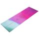 Коврик для йоги Замшевый Record FI-5662-36 размер 183x61x0,3см голубой-розовый с принтом "Я - это любовь"