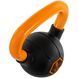 Гиря тренировочная цельная обрезиненная с окрашенной ручкой LiveUp Urethane competition kettlebell UAZE5336-8 вес 8кг черный-оранжевый
