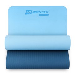 Коврик для фитнеса Hop-Sport TPE 0,6 см HS-T006GM сине-голубой