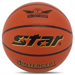 Мяч баскетбольный PU №6 STAR INTERCEPT BB4506 (PU, бутил, оранжевый)