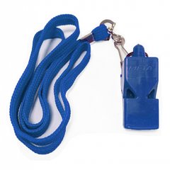 Свисток арбитра пластиковый со шнурком Meta Whistle plastic classic with lanyard синий Уни OFSM