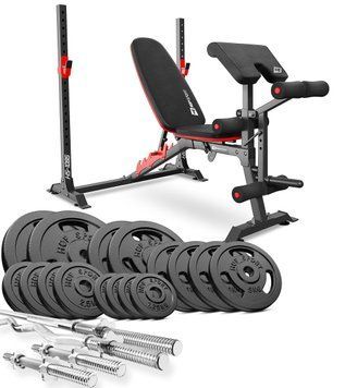 Набор Hop-Sport Strong 116 кг со скамьей HS-1095