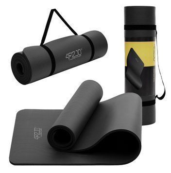 Коврик для йоги и фитнеса 4FIZJO 180x60x1,5 см NBR Black (P-5907222931592) черный