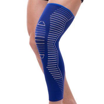 Бандаж эластичный удлинённый компрессионный на голень и колено Knee compression sleeve SIBOTE ST-7032 S-M 1шт