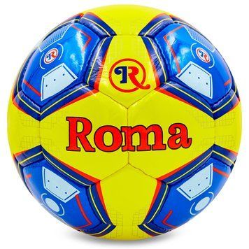 Мяч футбольный ROMA BALLONSTAR T-1069 №5 PU желтый-синий