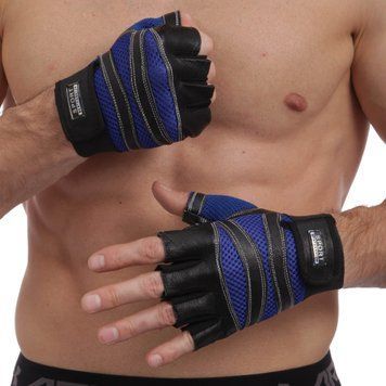 Перчатки спортивные кожаные SPORT SP-Sport BC-1018 Синий L размер