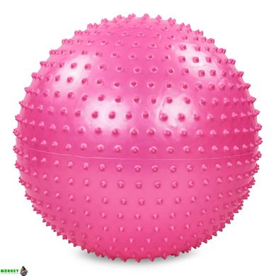 Мяч для фитнеса (фитбол) массажный 55см Body Sculpture BB-003-22-DN (PVC,1200г,+DVD,+насос, ABS технология, розовый)