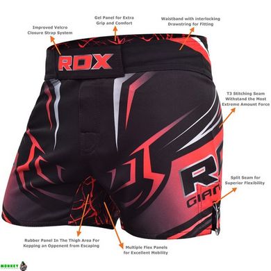 Шорты MMA RDX R8 Red XL