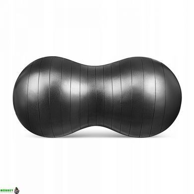 М'яч для фітнесу (арахіс) 4FIZJO Air Ball Peanut 45 x 90 см Anti-Burst Black (P-5907739312938)