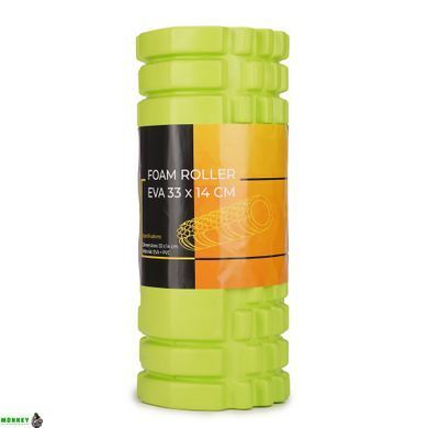 Масажний ролик Cornix EVA 33 x 14 см (валик, роллер) XR-0034 Green