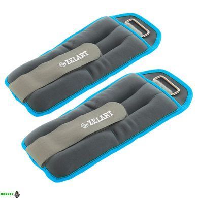 Утяжелители-манжеты для рук и ног Zelart FI-5733-2 Серый-красный 2x1кг