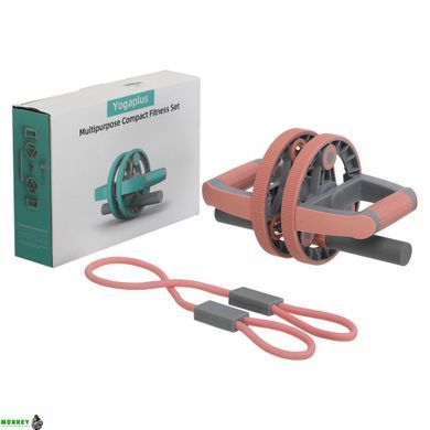 Колесо для преса 3 в 1 універсальний компактний фітнес-набір Multipurpose compact fitness set Yogaplus FI-9377 Синій