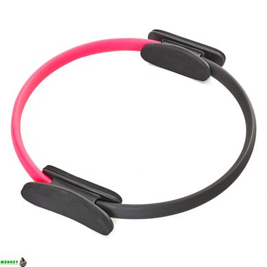 Кольцо для фитнеса пилатеса Record FI-6399 черный-розовый