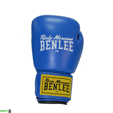 Рукавички боксерські Benlee FIGHTER 10oz / шкіра / синьо-чорні
