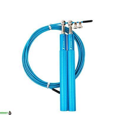 Скакалка швидкісна 4yourhealth Jump Rope Premium 3м металева на підшипниках 0200 Блакитна