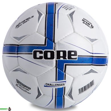 Мяч футбольный CORE CHALLENGER CR-020 №5 PU белый-синий