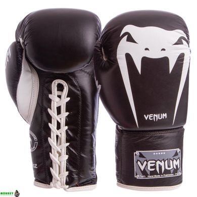 Боксерські рукавиці шкіряні професійні на шнурівці VNM GIANT VL-5786 10-14 унцій кольори в асортименті