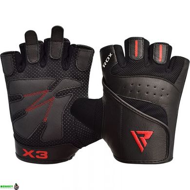 Рукавички для фітнесу RDX S2 Leather Black M