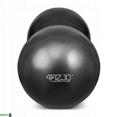 М'яч для фітнесу (арахіс) 4FIZJO Air Ball Peanut 45 x 90 см Anti-Burst Black (P-5907739312938)
