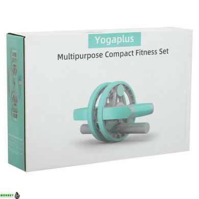 Колесо для преса 3 в 1 універсальний компактний фітнес-набір Multipurpose compact fitness set Yogaplus FI-9377 Синій