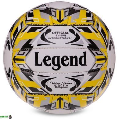 Мяч волейбольный LEGEND VB-3125 Белый-желтый-черный №5 PU