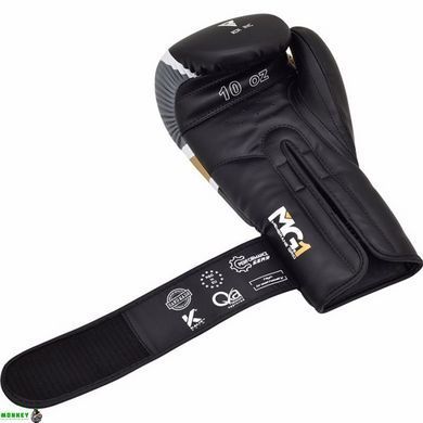 Боксерские перчатки RDX F7 Ego Black Golden 10 унций (капа в комплекте)