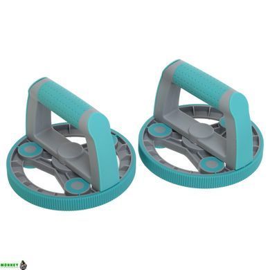 Колесо для преса 3 в 1 універсальний компактний фітнес-набір Multipurpose compact fitness set Yogaplus FI-9377 Синій
