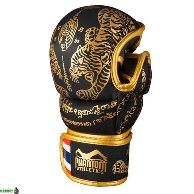 Рукавиці для ММА Phantom Muay Thai Black Gold L/XL (капа в подарунок)