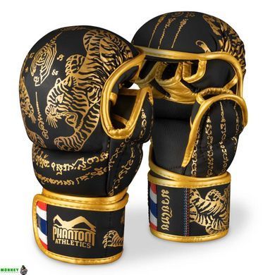 Рукавиці для ММА Phantom Muay Thai Black Gold L/XL (капа в подарунок)
