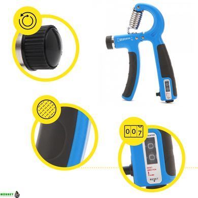 Эспандер кистевой Cornix 5-60 кг с регулируемой нагрузкой и счетчиком XR-0263 Blue/Black