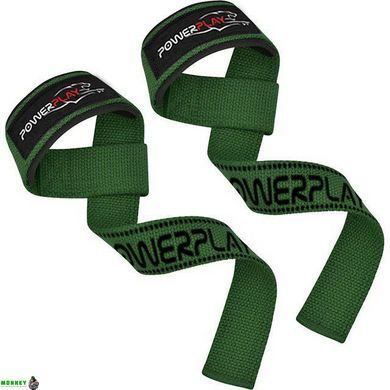 Лямки для тяги PowerPlay 7064 Lifting Gym Straps Зелені