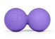 Силиконовый массажный двойной мяч 63 мм Hop-Sport HS-S063DMB фиолетовый