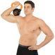 Гиря тренировочная цельная обрезиненная с окрашенной ручкой LiveUp Urethane competition kettlebell UAZE5336-10 вес 10кг черный-оранжевый
