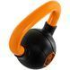 Гиря тренировочная цельная обрезиненная с окрашенной ручкой LiveUp Urethane competition kettlebell UAZE5336-10 вес 10кг черный-оранжевый