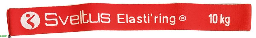 Гумка для фітнесу тканинна Sveltus Elasti'ring в коробці + QR код Червона 10 кг (SLTS-0026)