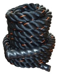 Канат для кроссфита Power System Battle Rope PS-4047 Black/Orange