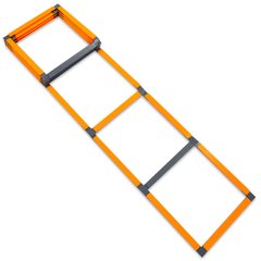 Координационная лестница дорожка с барьерами 10 перекладин SP-Sport FB-0502 (пластик, р-р 5,5x51см, оранжевый)